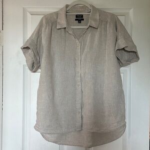 J.CREW Short Sleeve Linen Shirt